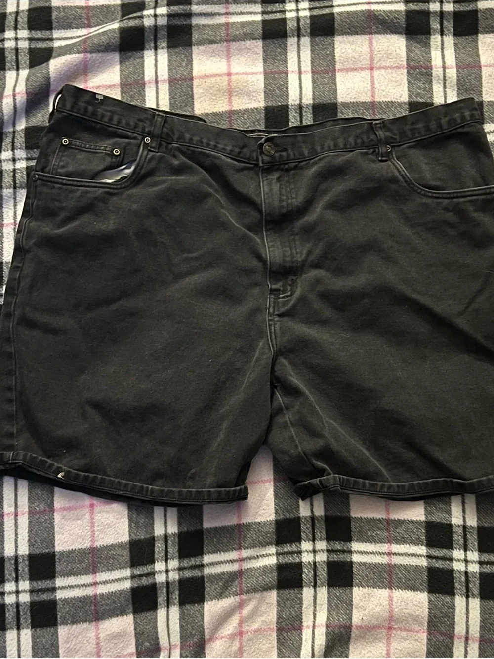 Men's Black vintage Route 66 jorts